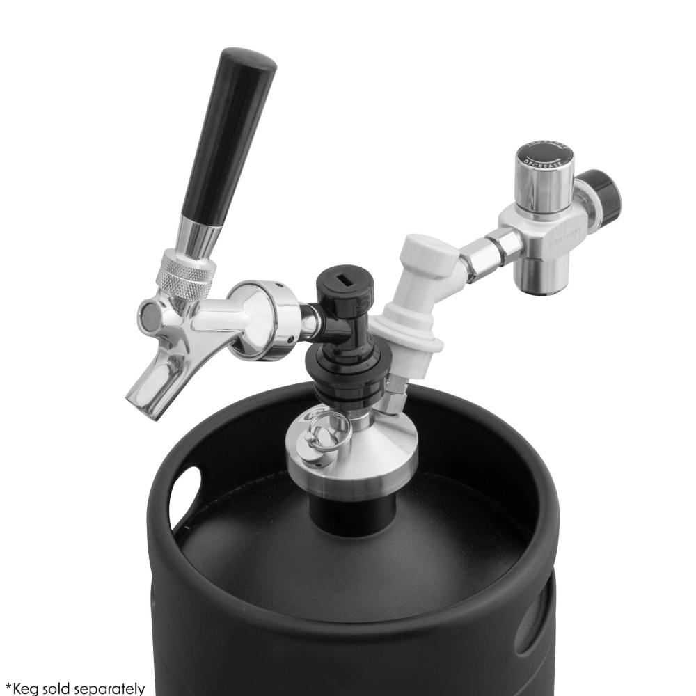 Baridi DH103 Deluxe Euro Style Faucet Single Pub Bar Draft Beer Tap with CO2 Regulator