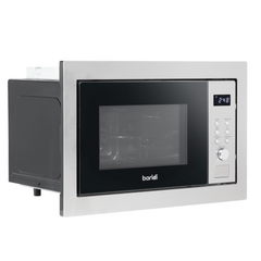 Baridi DH197 25 Litre Built In Integrated Electric Microwave Cooking Oven with Grill 900W Stainless Steel