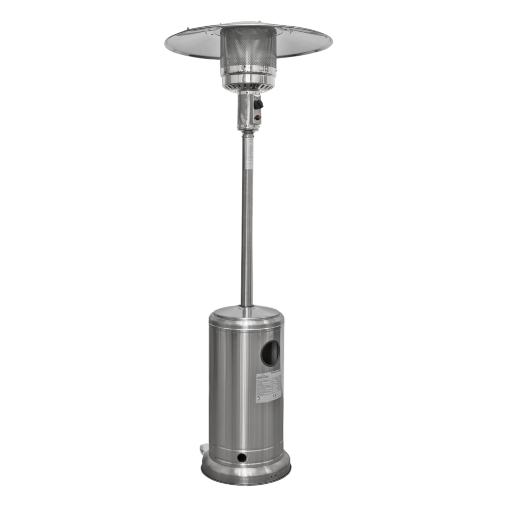 Dellonda DG2 Propane Gas Outdoor Patio Heater Garden Residential Commercial Warmer Stainless Steel 44,350Btu/hr 13kW Stainless Steel