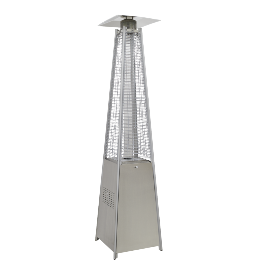 Dellonda Pyramid Gas Patio Heater 13kW - Stainless Steel - A