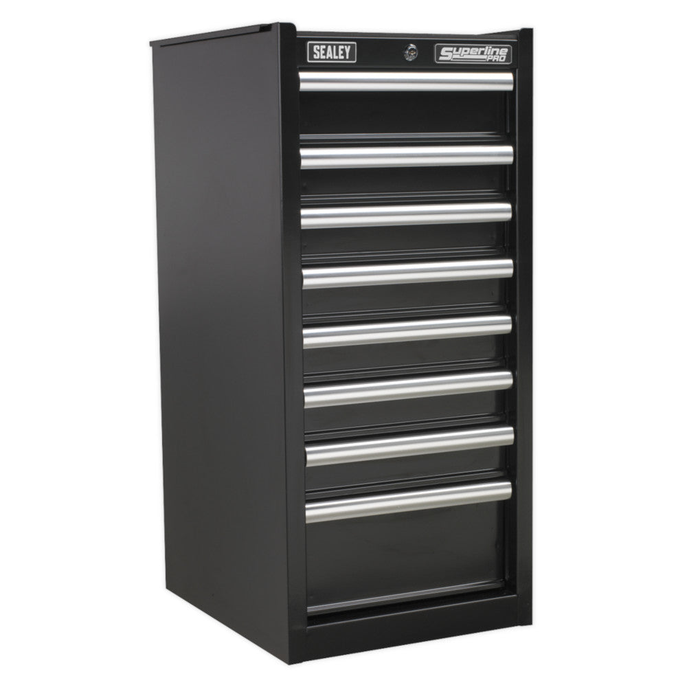 Sealey AP33589B Superline Pro 8 Drawer Hang On Tool Chest Storage Box with Ball Bearing Slides Black