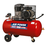 Sealey 100L Belt Drive Air Compressor 3hp with Cast Cylinders - A