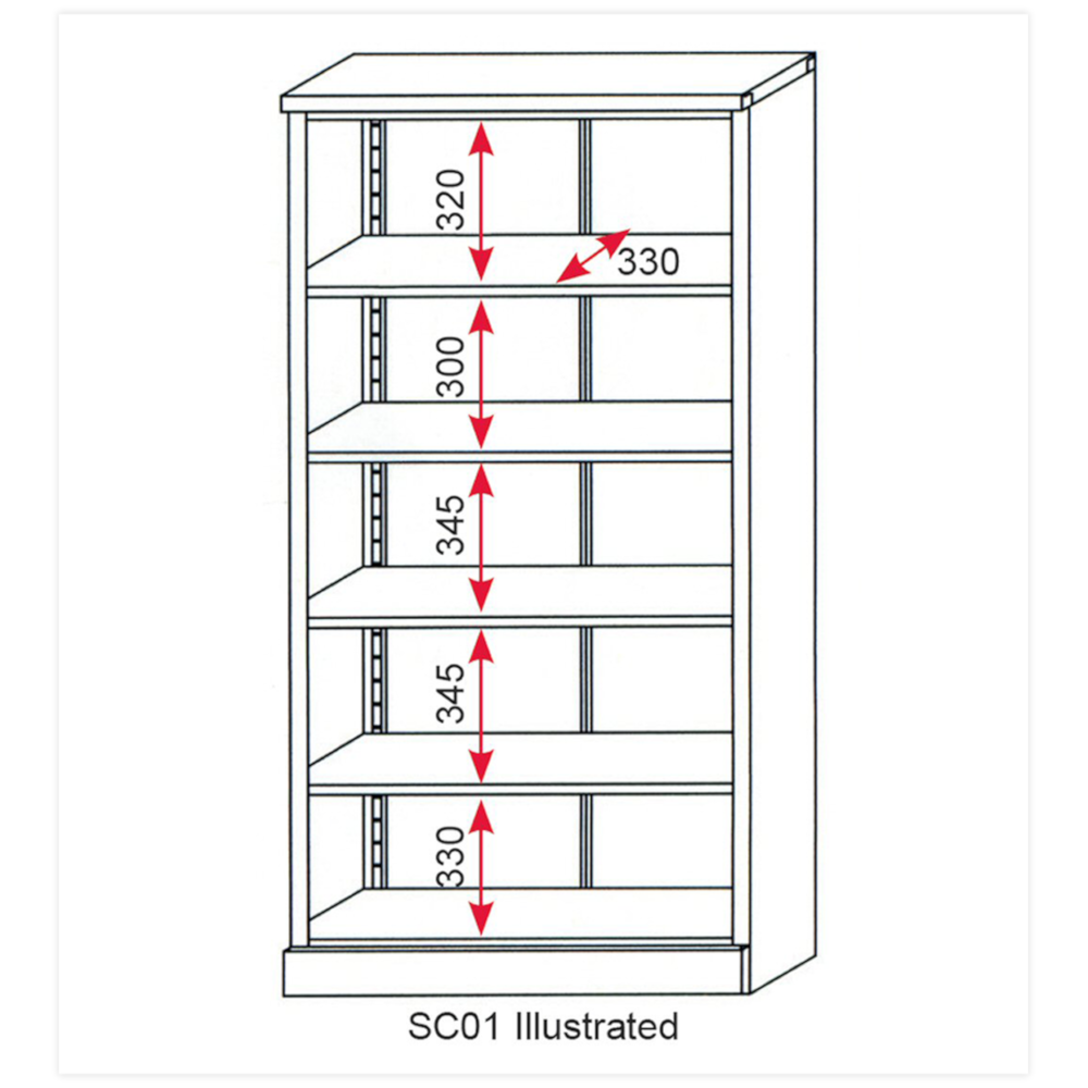 Sealey SC01 4 Shelf 2 Door Garage Workshop Floor Mounted Tool Storage Cabinet Unit