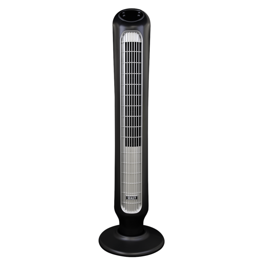 Sealey STF43Q 43" 5 Speed Quiet High Performance Portable Oscillating Air Cooling Tower Fan 230V