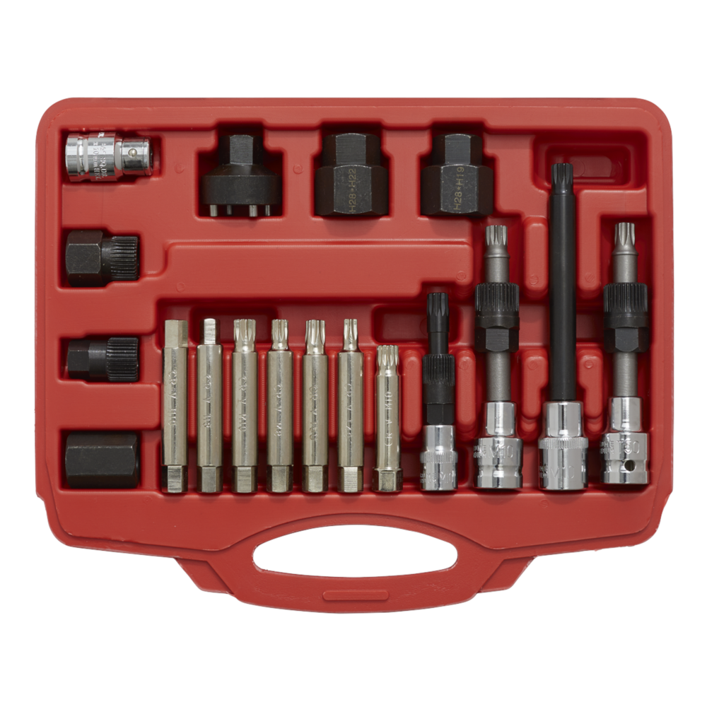 Sealey SX402 18 Piece Alternator Freewheel Pulley Remover Tool Set