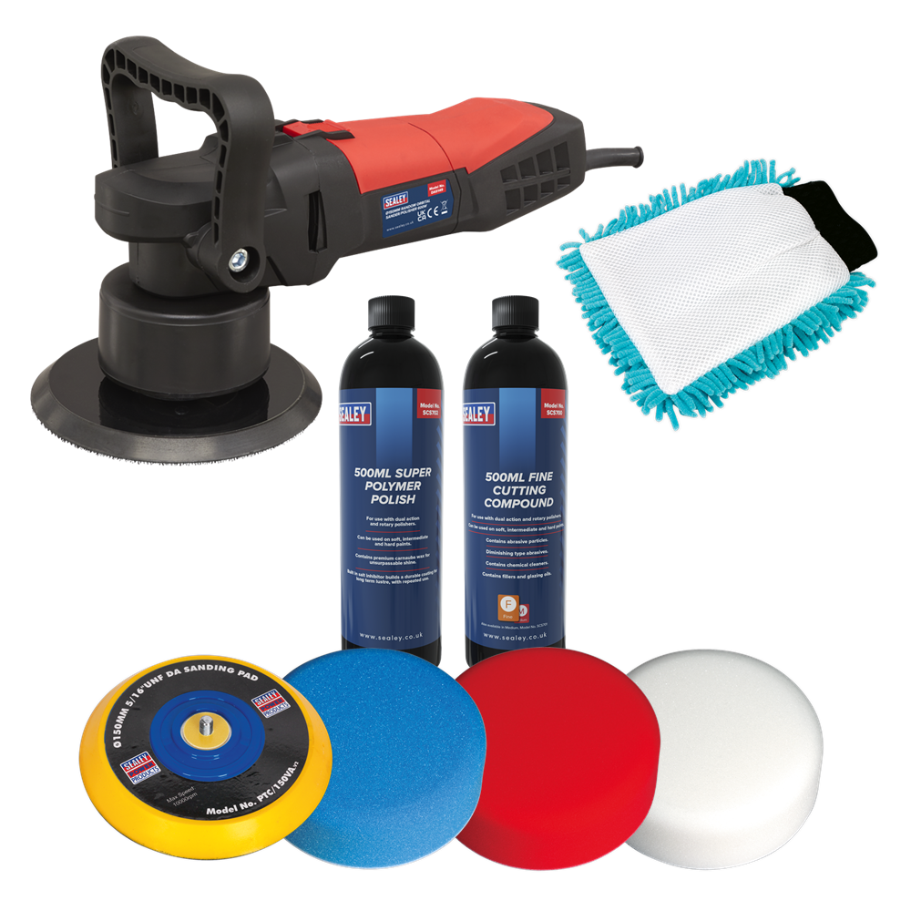 Sealey Dual Action Professional Polisher Kit 150mm 600W - C