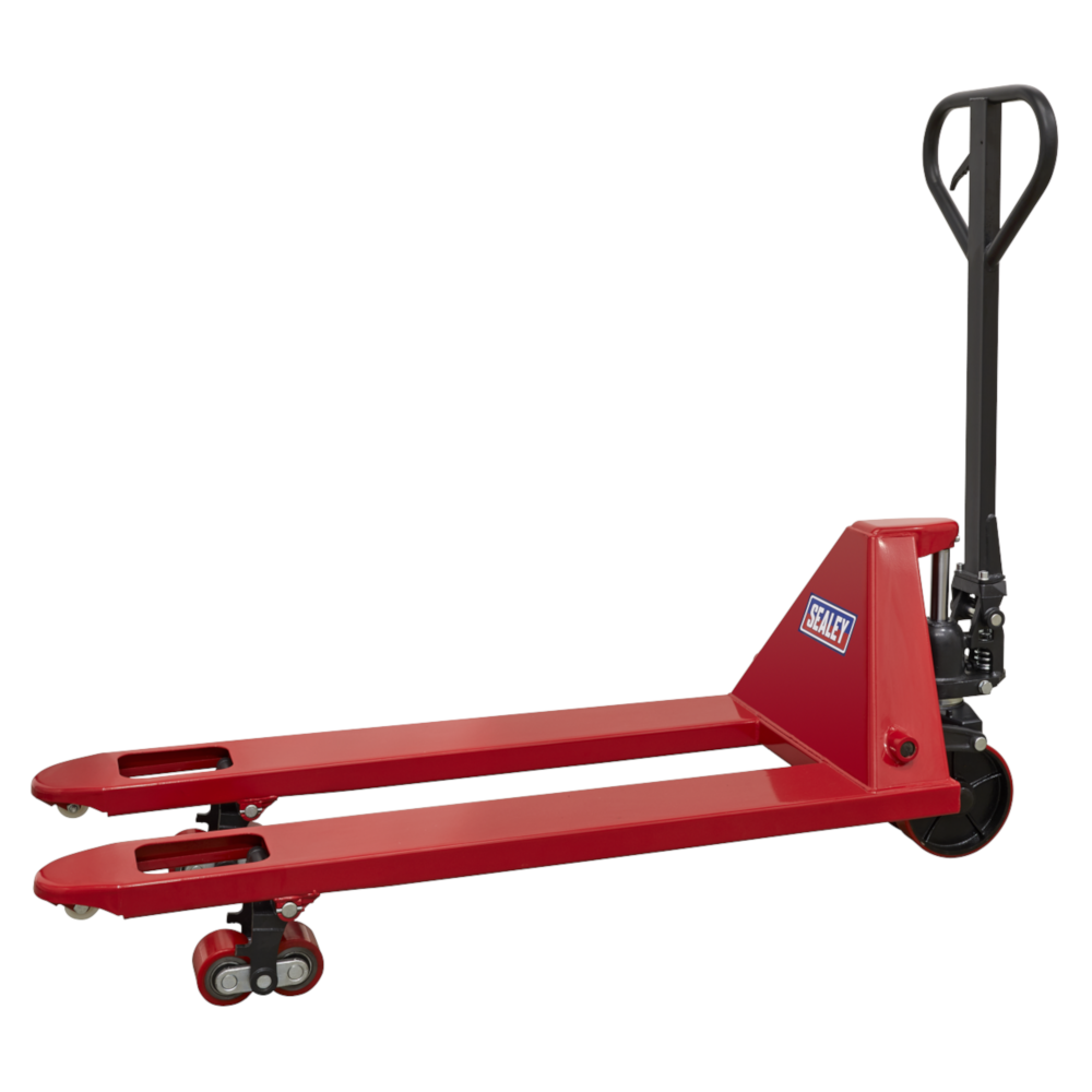 Sealey PT2200 Heavy Duty Warehouse Delivery Pallet Transport Truck Trolley, 2200kg Capacity, Red