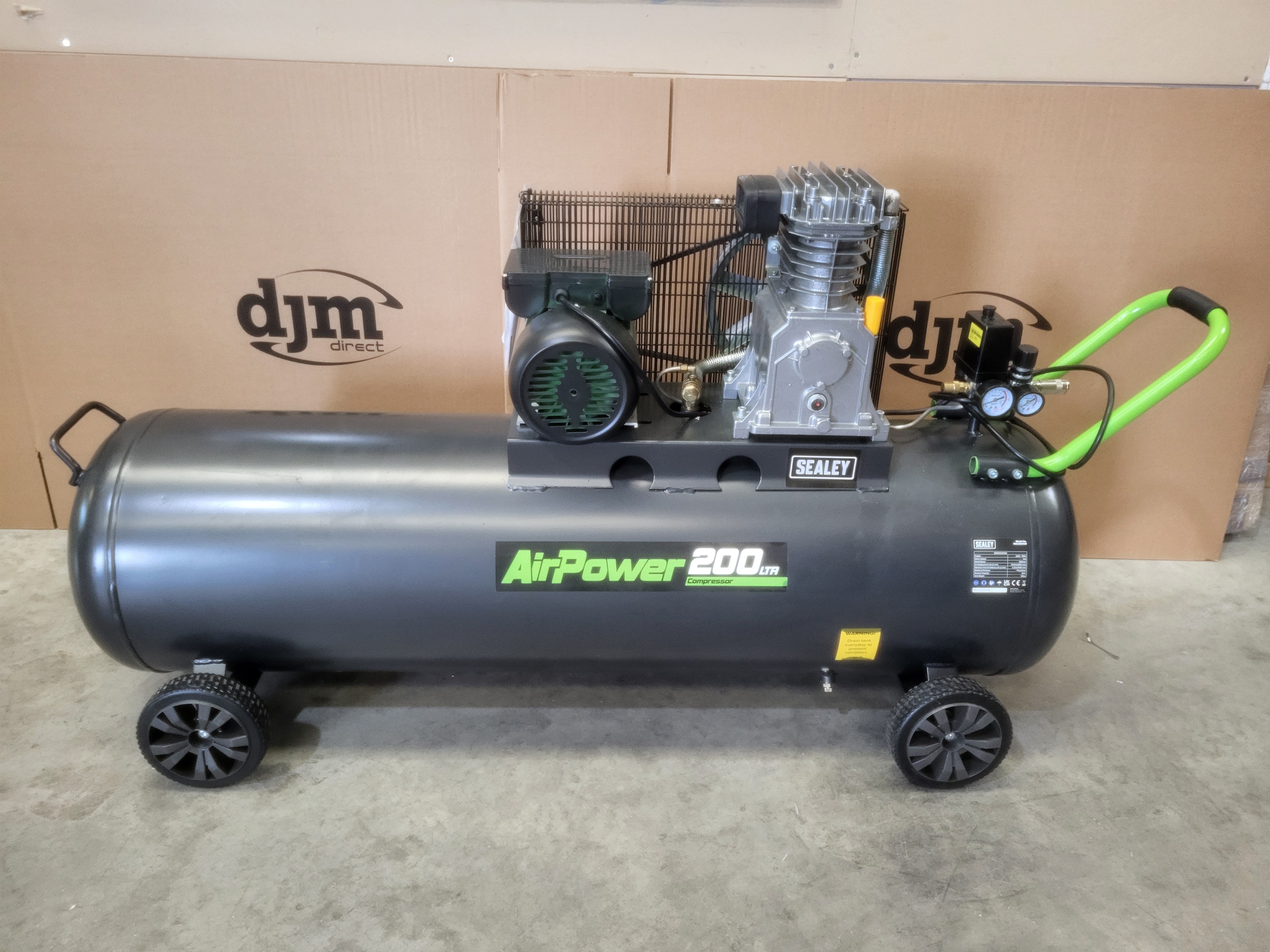 Sealey 200L Belt Drive Air Compressor 3hp - B