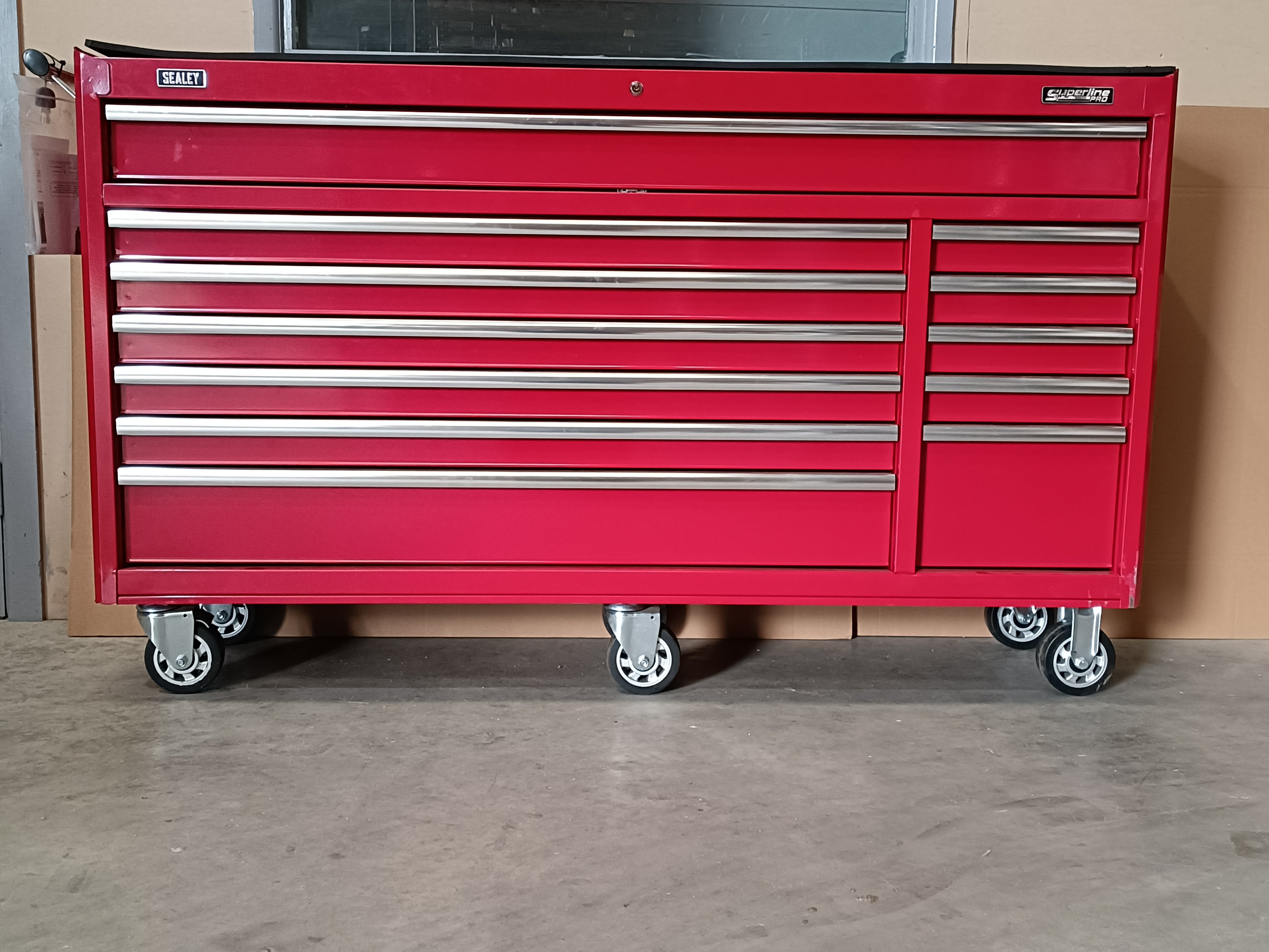 Sealey 12 Drawer Rollcab with Ball-Bearing Slides - Red - D