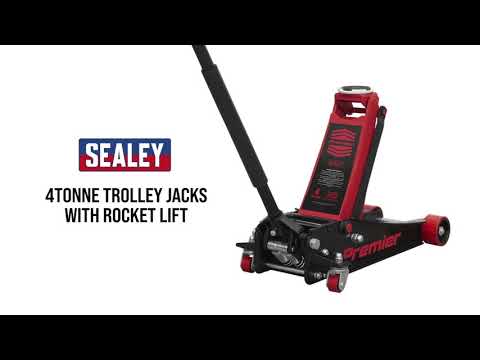 Sealey 4 Tonne Trolley Jack Range with Rocket Lift