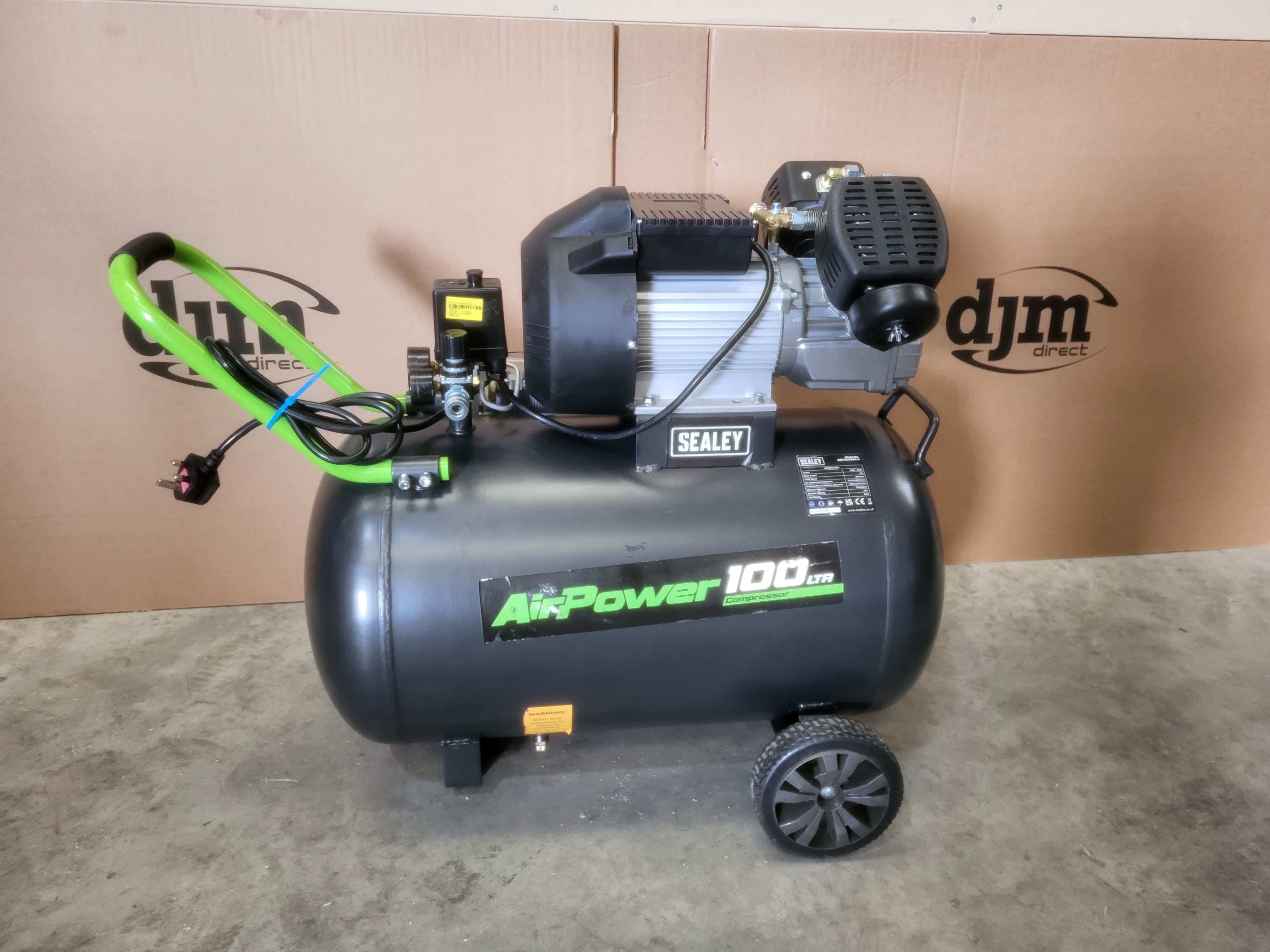 Sealey 100L V-Twin Direct Drive Air Compressor 3hp - C