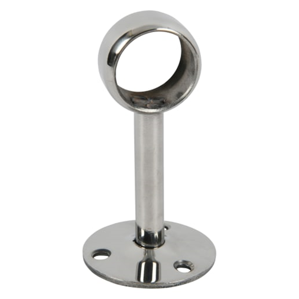 Rothley Endurance Stainless Steel Round Colorail Tube Wardrobe Hanging Rail Centre Support Bracket Fitting 25mm Polished Stainless Steel