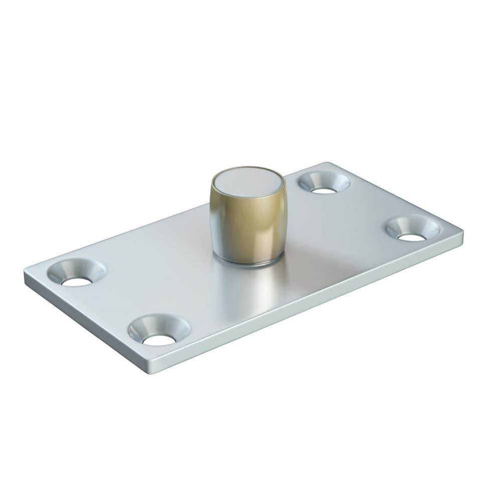 Runners 20-25 Series 20 Industrial 14mm Diameter Brass Bottom Guide Roller on Flat Plate