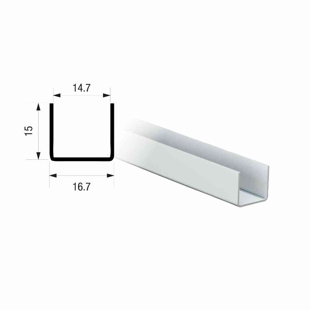 Runners Series 20 Light Duty Industrial Galvanised Steel Internal Sliding Room Entrance Cupboard Door Bottom Guide Channel